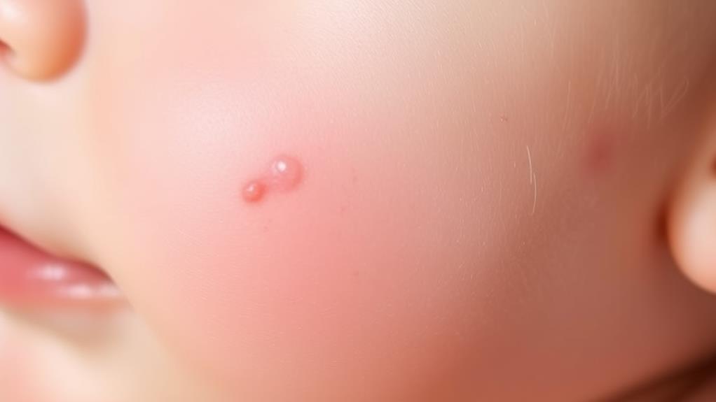 distinguishing baby acne blemishes